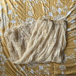 Floral lace swim skirt coverup